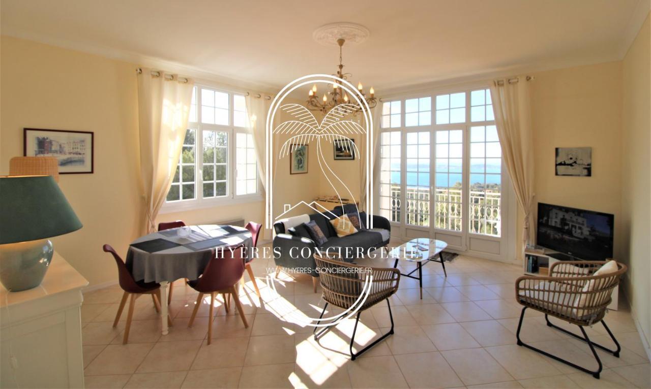 Apartament T3 Standing-Splendide Vue Mer - Piscine Parking By Hc Hyères Zewnętrze zdjęcie