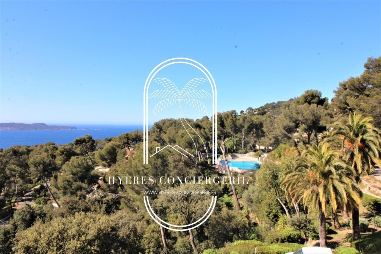 Apartament T3 Standing-Splendide Vue Mer - Piscine Parking By Hc Hyères Zewnętrze zdjęcie