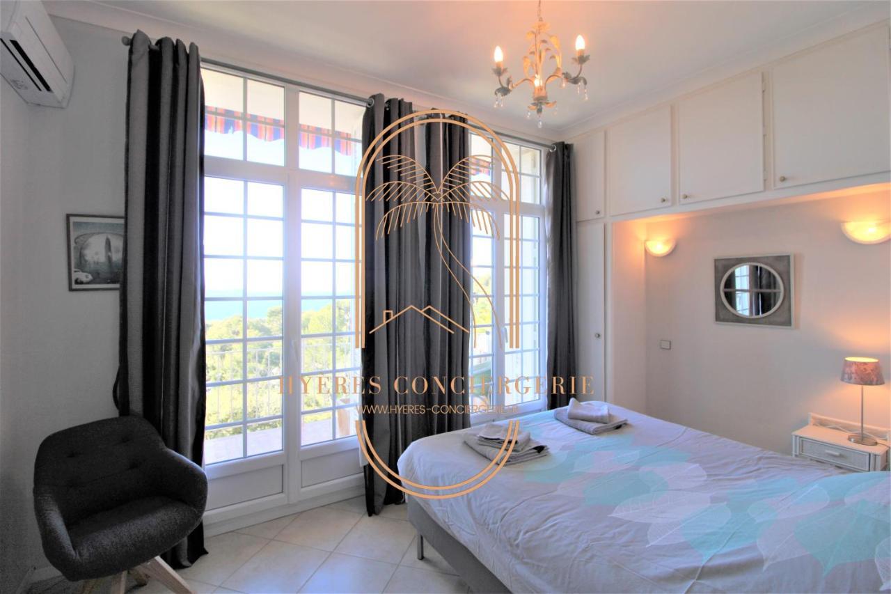 Apartament T3 Standing-Splendide Vue Mer - Piscine Parking By Hc Hyères Zewnętrze zdjęcie
