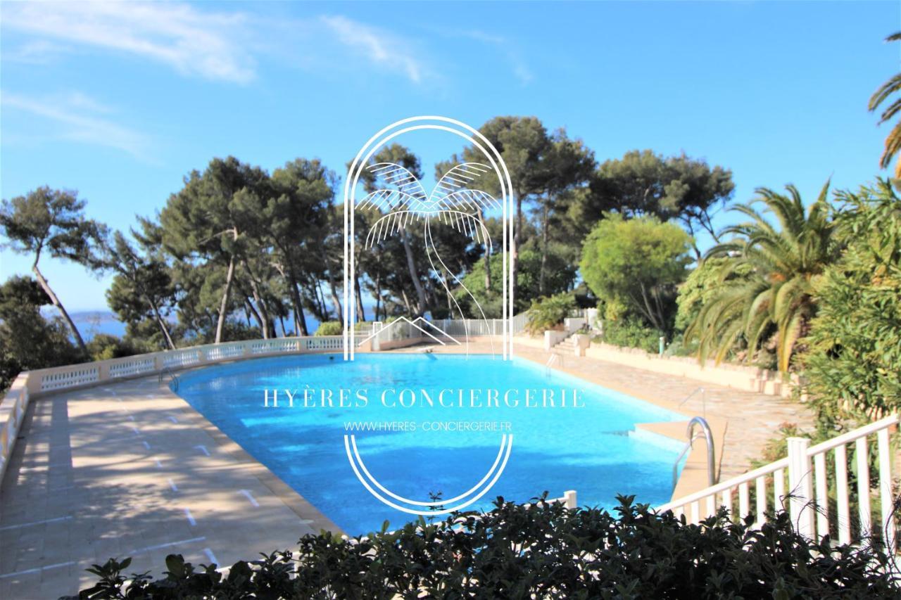 Apartament T3 Standing-Splendide Vue Mer - Piscine Parking By Hc Hyères Zewnętrze zdjęcie